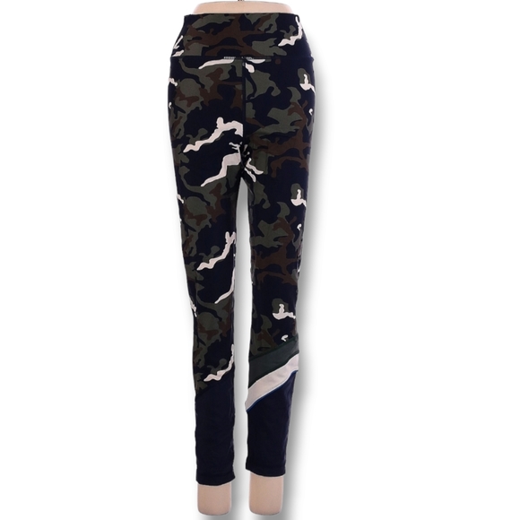 The Upside x Soul Soulcycle Camo Leggings Size 6 Blue Green Activewear Yoga Gym - Picture 2 of 8